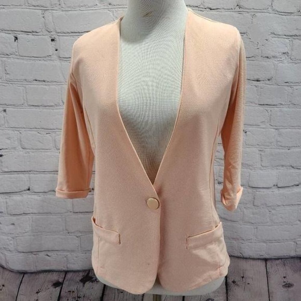 Mece Soft light pink one button blazer